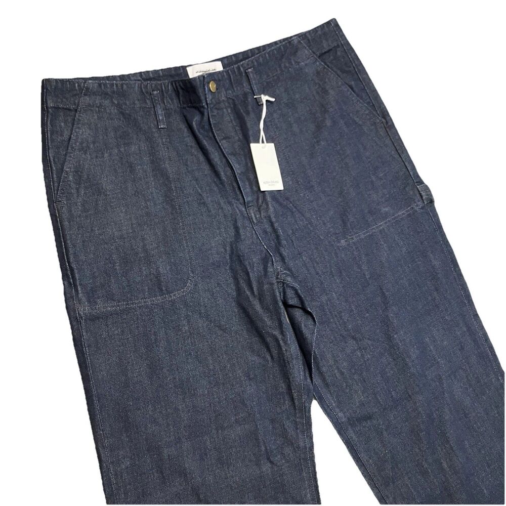 Alexa Chung for Madewell Workwear Jeans 32 Dark Wash Utility Button Fly